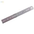 Dual Side Stainless Steel Straight Ruler English/Metric Ruler 15cm. 