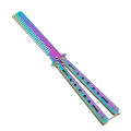 Stainless Steel Hair Comb Butterfly Foldable Comb Practice Beginner Training- Metal Comb Men Oil Hair Styling Accessories Tool. 