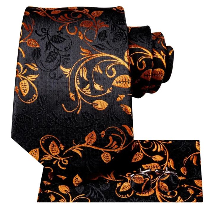 Hi-tie%20Design%20Black%20Solid%20Dot%20Silk%20Wedding%20Tie%20For%20Men%20Hanky%20Cufflink%20Gift%20Men%20Necktie%20Gravata%20Set%20Fashion%20Business%20Dropshipping%20-%20Image%204