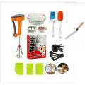 Cake Making Supplies Cake Turntable & 12P Nozzle Set , 2 piece oil Brush & Measuring Cup 9B & butter planer 6" , Manual Hand Blender, Cake scraper 3 pieces.
