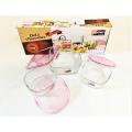 Oven Proof Deli Glassware Square Container Set..