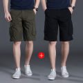 Shorts Men's Summer Pirate Shorts Men's Loose Cargo Middle Pants Korean Style Trendy Casual Knee Pants Beach Pants Pure Cotton. 