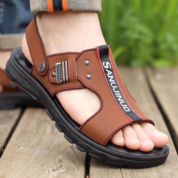 2023%20men's%20sandals,%20genuine%20leather,%20soft%20leather,%20non-slip%20wear-resistant%20beach%20shoes,%20one%20shoe,%20two%20wear%20sandals,%20new%20style%20broadcast%20straight%20-%20Image%203