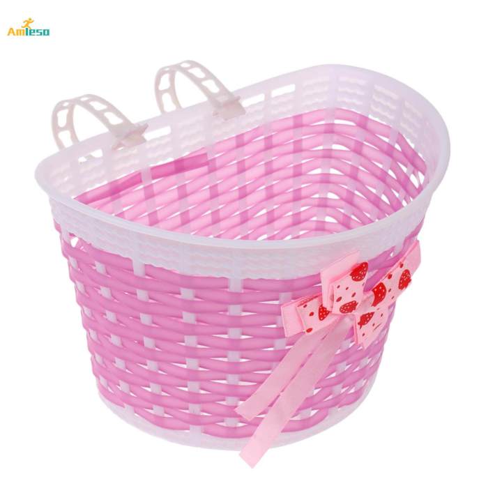 2x%20Girls%20Bike%20Front%20Basket%20Kids%20Detachable%20Shopping%20Holder%20Handlebar%20Decor%20-%20Image%202