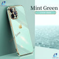 For Apple iPhone 12 Pro Max Luxury 6D Plating Soft Casing Silicone Square Frame Phone Case.