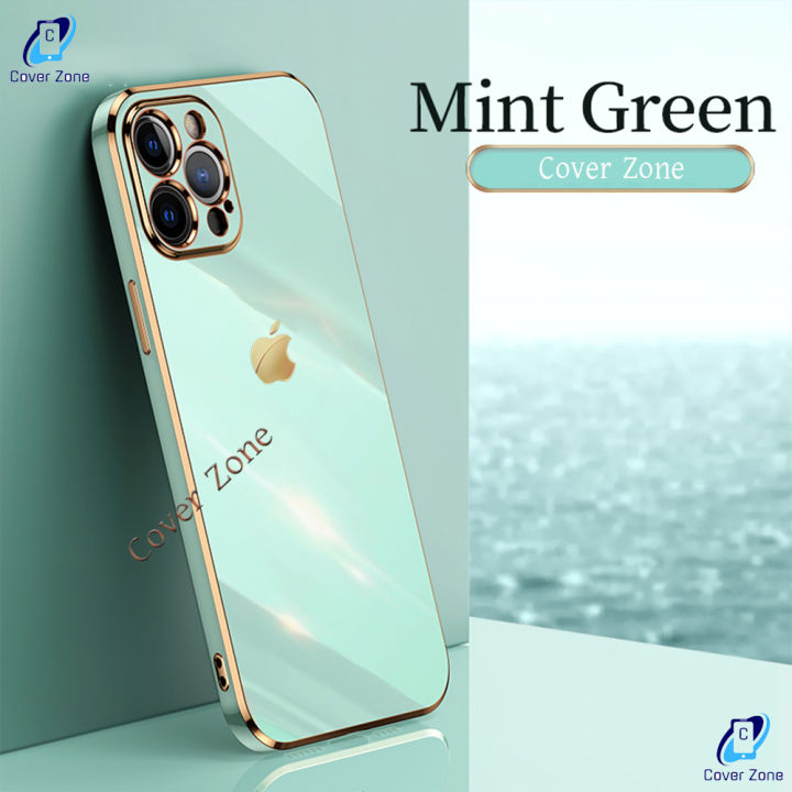 For Apple Iphone 13 Pro Max Luxury 6D Plating Soft Casing Silicone Square  Frame Phone Case Phone Back Cover Phone