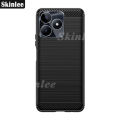 Phone Case for Realme C53 Back Cover Soft Phone Cover Brushed Carbon Fiber Texture Cover Cases Casing Hp for Realme C53 Phone Cases Wire Drawing Back Cover.