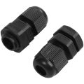 PG7 Black Nylon Waterproof Strain Relief,Cord Grip,Cable Gland 3.5-6 mm 50pcs -  black. 