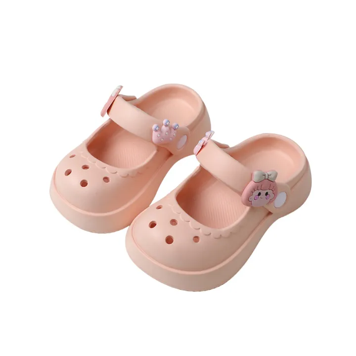 Parent-child%20Mary%20Jane%20Crocs%20Women's%20Summer%20New%20Cute%20Girls'%20Heart-to-Wear%20Versatile%20EVA%20Baotou%20Sandals%20-%20Image%205