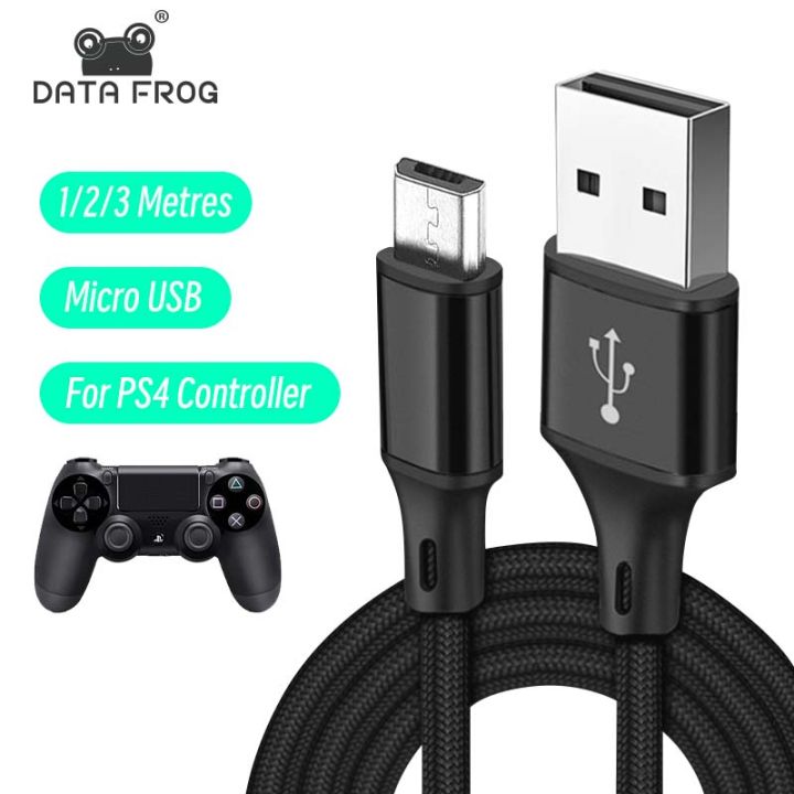 【Bestselling Product】 DATA FROG 1M 2M 3M Charging Data Cable For PS4 Controller USB Charger Cable For PS4 Gampad Joystick Game Accessories