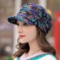 New Cool Women Warm Vintage Floral Caps Hat Female Autumn Winter Lady Baseball Cap Hat For Women Dropshipping. 