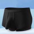 Men Boxer Briefs Men's High Elastic Elephant Nose Underpants Soft Breathable Moisture-wicking Underwear for Comfort Support.