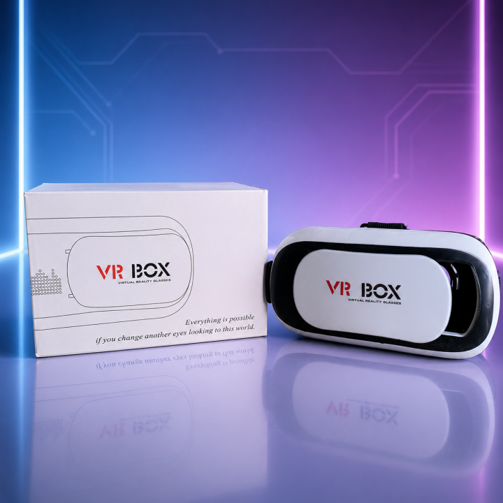 VR BOX 2.0 Virtual Reality 3D Glasses - White and Black by Alpha Technology
