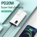 UPMAX 10000mAh Power Bank with LED Display, PD20W+QC3.0 Fast Charging, Dual/3 USB Ports - Black. 