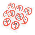 10pcs Do Not Touch Sticker Do Not Use Hand Signs Self Adhesive Decal No Touch Sign.