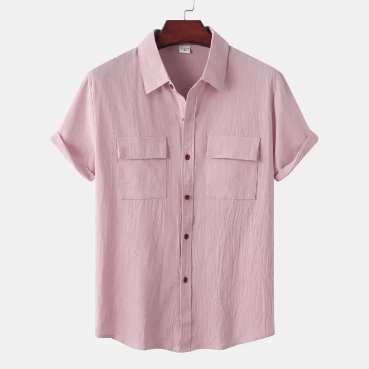 Men's%20resort%20shirt%20linen%20Quality%20work%20shirts%20Button%20linen%20shirts%20-%20Formal%20Shirt%20-%20Image%202