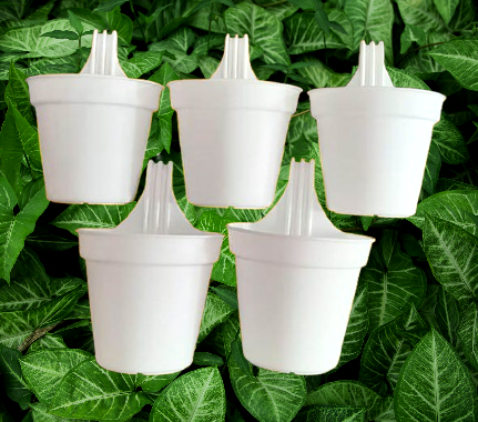 12 cm Grill PlanterTob  White 5 PCS