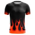 【Versatile】 Flame Burn Vintage T Shirt Summer Men Fashion 3D Print Cool Hip Hop Tops Street Casual Sports Oversized Short Sleeve Pullover. 