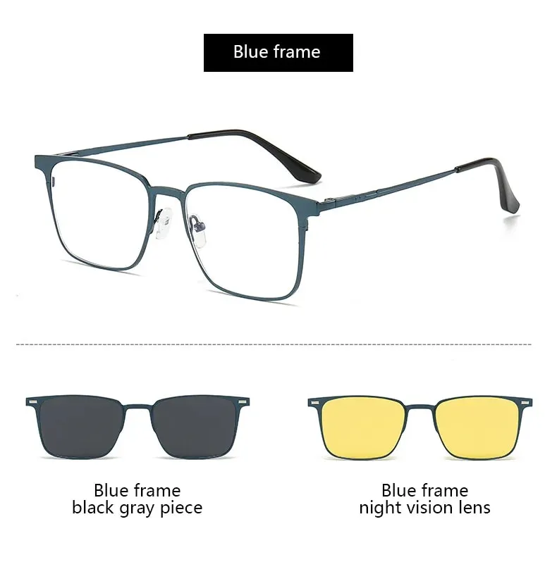 Eagle Eyes SuperSight 3in1 Magnetic Eyewear System - Polarized Sun, Night Driving & Blue Light Blocking Lenses