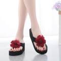 36-41/ Korean Style Wedges Women's Ladies Summer Flower Home Wedges Beach Shoes Sandals Flip Flops Slippers.