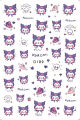 New Cartoon Kuromi Nail Decals Stickers For Nails Sanrio Series Hello Kitty Melody Nail Stickers Nail Art Accessories.