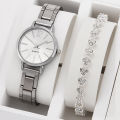 Elegant Ladies Bracelet Watch Set Luxury Fashion Watches Gold Chain Strap and Elegant Design Women Wristwatch. 