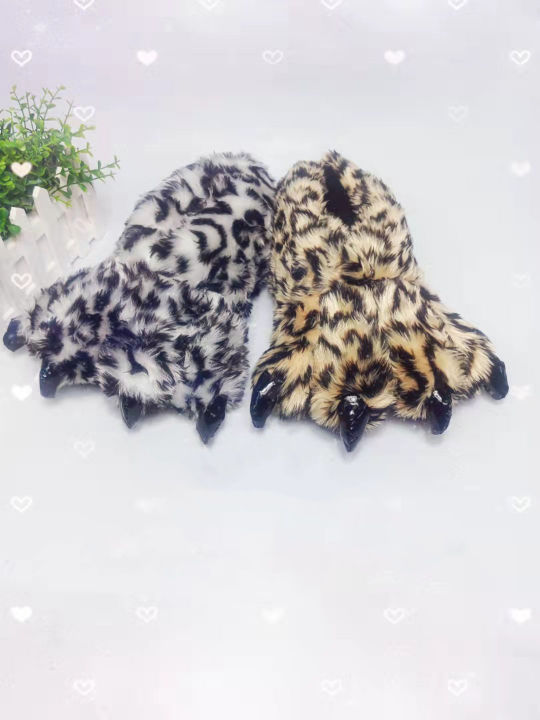 Soft%20Furry%20Slippers%20For%20Home%20Man%20Plush%20Fuzzy%20Home%20Shoes%20Slippers%20For%20Boys%20Funny%20Animal%20Slides%20Men's%20Bear%20Paw%20Slippers%20Cosplay%20-%20Image%205