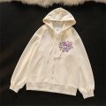 2024 New Sanrio Hello Kitty Jacket 2000s Zip Hoodie White Sweatshirt Young Women Fall Winter Kawaii Lolita Jacket Student Tops.