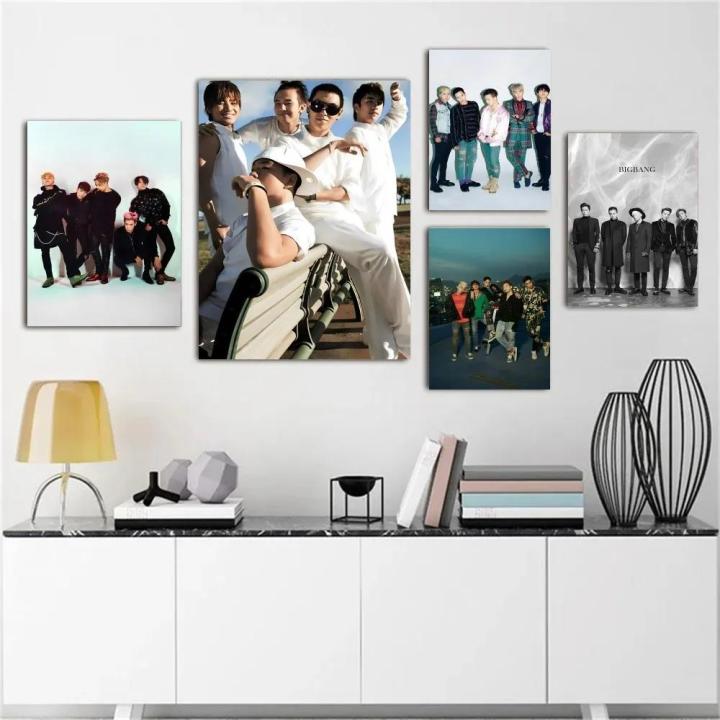 1pc Kpop-BIGBANG Poster Stickers Art Wall Murals Decor Game Room Decor Gifts Kawaii HD Painting Cat Cars