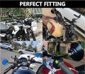 CNC Alloy Stylish Design 2-Verson Circle Anti Glare Mirror for Motorbike Rearview Side Handle Bar End Mirrors For All Universal Bikes. 