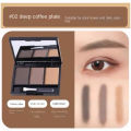3 Color Eyebrow Powder Palette Cosmetic Brand Eye Brow Enhancer Professional Waterproof Makeup Eye Shadow With Brush Mirror Box. 