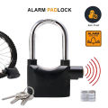 Large-sized protection alarm lock-black and silver for bikes and doors - Simple to Use. 