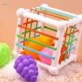 Baby Shape Sorter Storage Cube Bin Training Games Kitchen Fruits Toys Kids.
