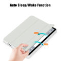 For Xiaomi Redmi Pad SE Case With Pen Holder Leather Acrylic Clear Back Shockproof Cover For Funda Redmi Pad SE Smart Case 11.