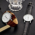 Men's Large Dial Original Quartz Watches Minimalism Stainless Steel Formal Automatic Watch Business Accessory. 