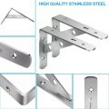 SS Shelf Bracket,4mm(2Ps),6"*10"Corner Brace Angle Bracket Shelf Support Wall Hanging-MHN. 