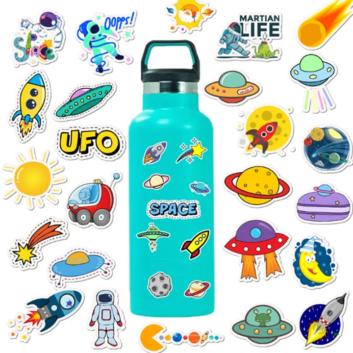 50Pcs%20Cartoon%20Space%20Planet%20Stickers%20Laptop%20Luggage%20Guitar%20Skateboard%20Decals%20BAWEI%20-%20Image%202