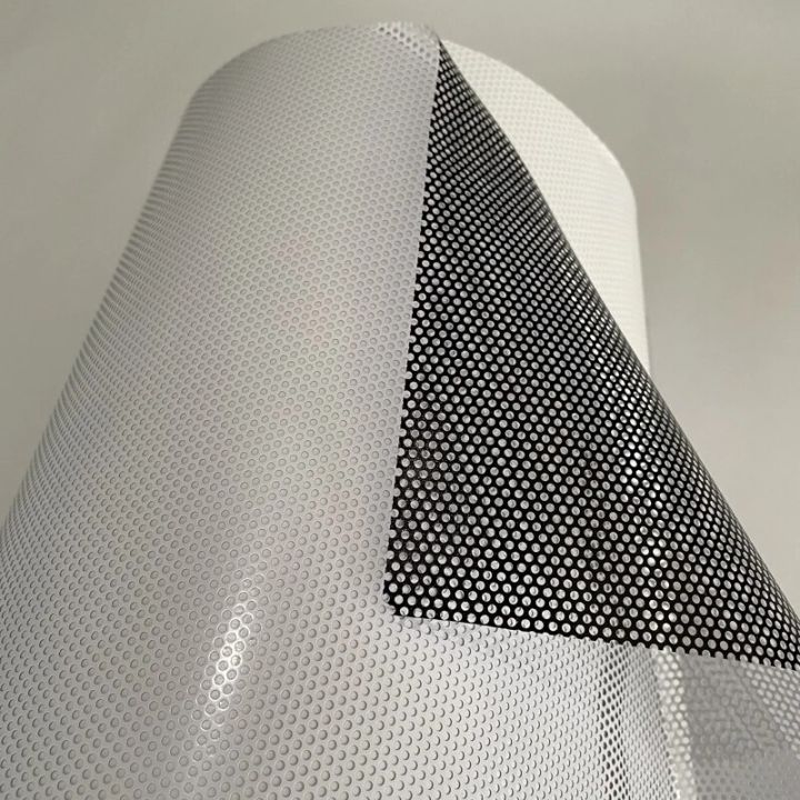 50x500cm White Perforated One Way Vision Print Media Vinyl Window Film Self Adhesive