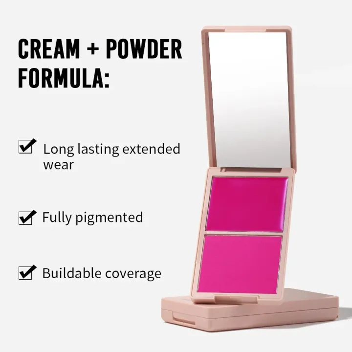 2in1%20Spring%20Pink%20Blush%20Matte%20Dewy%20Rosy%20Blush%20Makeup%20Pan%20Long%20Wearing%20High%20Pigment%20Orange%20Red%20Cream%20Powder%20Blush%20Palette%20-%20Image%203