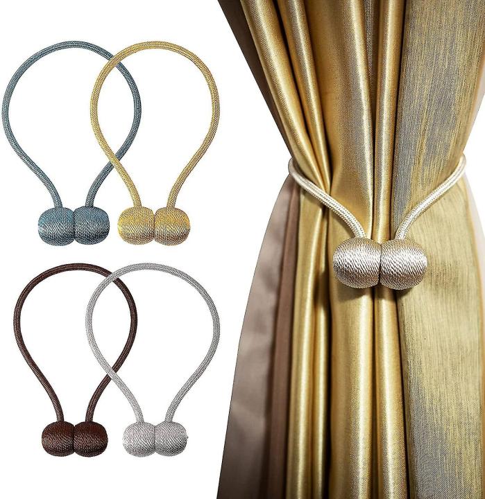 2Pcs Door and window curtains gold curtain tie back for modern home decor