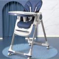 Baybee 3 in 1 Emperia Baby High Chair for Kids, Baby Chair with Recline, 6 Adjustable Height & Wheels, Baby Feeding Chair with Belt, Tray | Kids High Chair for Baby 6 Months to 4 Years Boy Girl (Blue). 