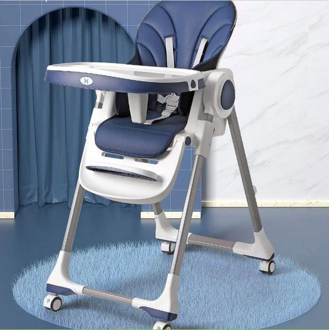 Baybee in Emperia Baby High Chair for Kids, Baby Chair with Recline,  Adjustable Height Wheels, Baby Feeding Chair with Belt, Tray Kids High 