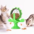 【NORMA Funny Pet Cat Turntable Toy 360 Rotating Windmill Interactive Training Teasing Puzzle Exercise Play Game Feeding Leakage Device.