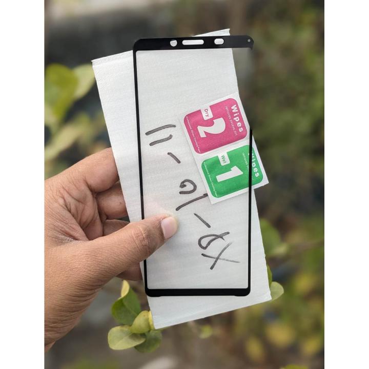Full Tempered Glass for Sony Xperia 10 ii Full Adhesive Premium Quality Ultra Clear Anti-Scratch Anti-Oil Stain Screen Protector Edge Full Screen Coverage Glass Protector