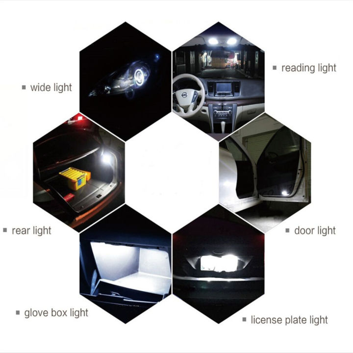 %E3%80%902pcs/set%E3%80%91(T10)%20360%20Degree%20Car%20LED%20Door%20Light%20Reading%20Light%20Car%20Light%20Festoon%20Reading%20Dome%20License%20Plate%20Lamp%20Auto%20Interior%20Bulb%20DC12V-WHITE%20-%20Image%205