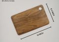 Wooden Chopping Board, Cutting Board, Serving Tray for Kitchen Vegetables, Fruits & Cheese | Natural Acacia Wood | Natural Color, 35x21.5x1.5 cm | Handcrafted in Bangladesh. 