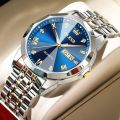 Business man Analog Quartz Stainless Steel Luminous Date Two Tone Luxury Casual Wrist Watch. 