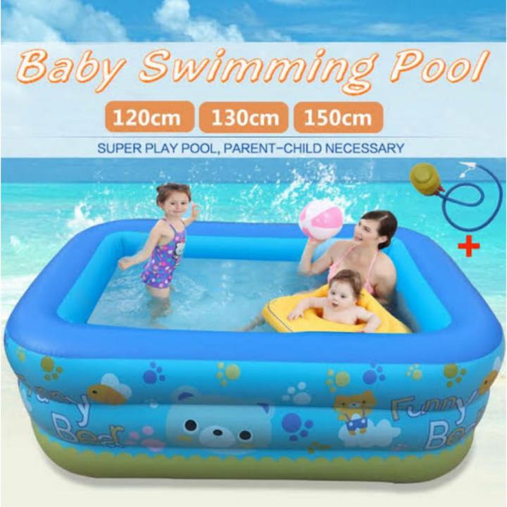 Inflatable Swimming Pool Large Family Pools 120cm Rectangle Framed Children Swimming Pool Summer Outdoor Kids Baby Bathtub Toys