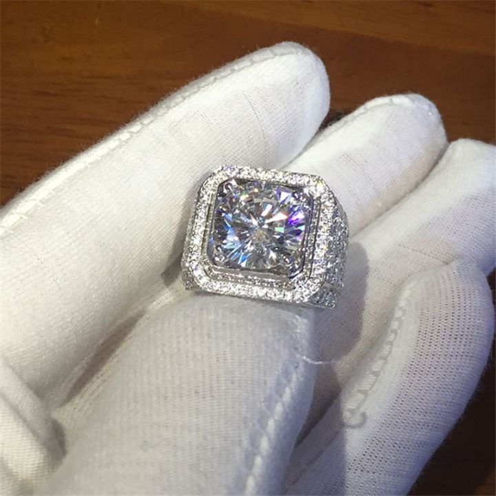 Solitaire%20Male%204ct%20Sona%20Diamond%20Ring%20925%20sterling%20silver%20Jewelry%20Engagement%20Wedding%20band%20Rings%20for%20men%20Luxury%20Party%20accessory%20-%20Image%205