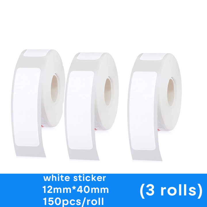 【Hot ticket】 3 rolls Lable Papers for P15 Thermal Printing Paper 15*30mm 12*40mm Cable Classification Paper Waterproof Oil Proof Sticker.